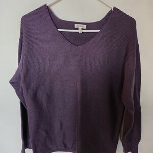 Ella Moss Purple V-Neck Sweater